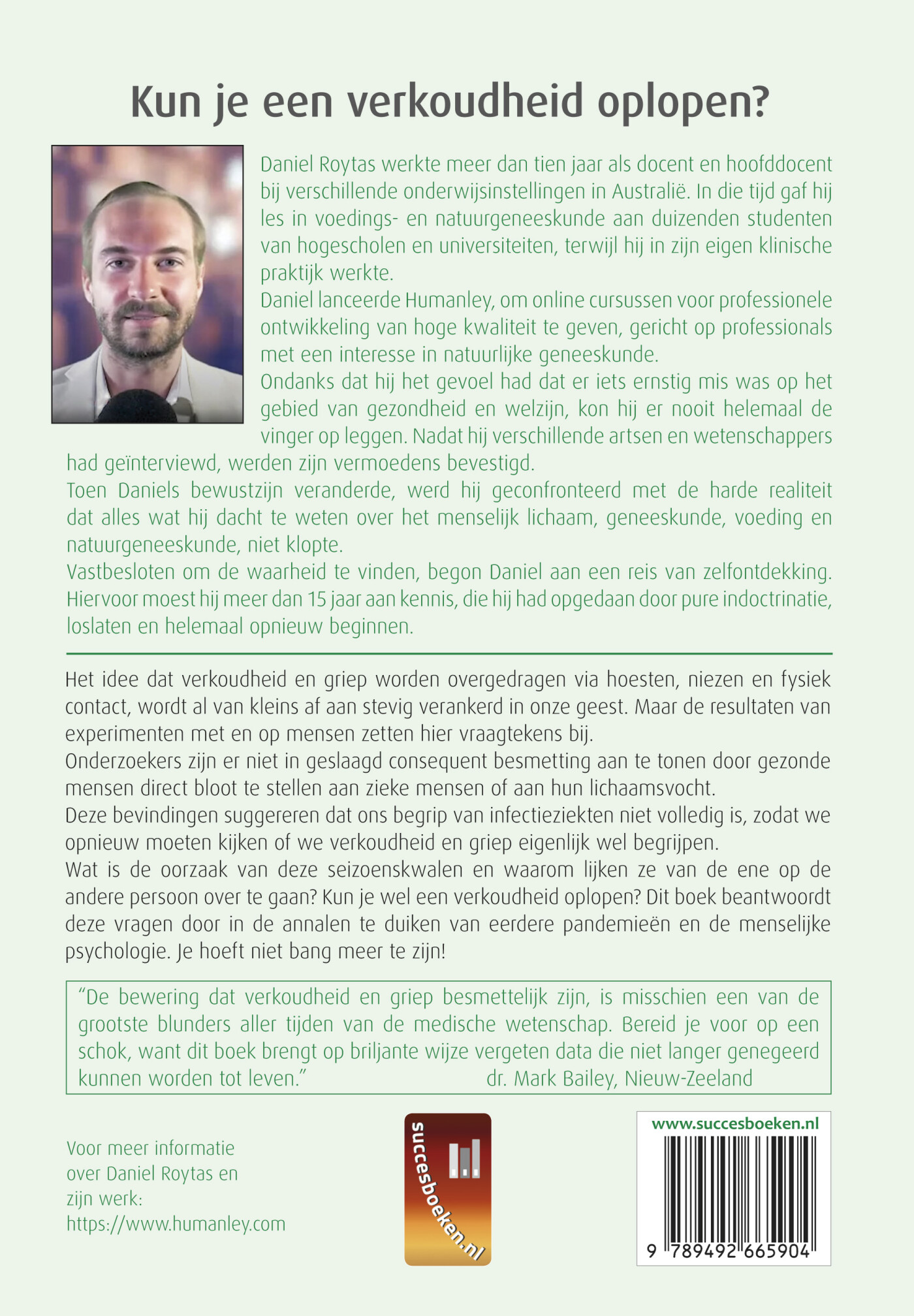Kun je een verkoudheid oplopen? achterkant