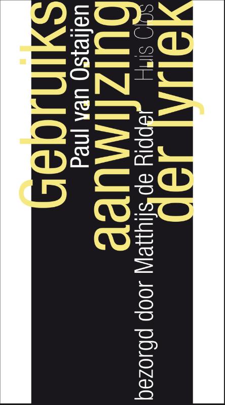 boekenbalie_9789079020157_cover Gebruiksaanwijzing der lyriek / Huis Clos Essay / 4