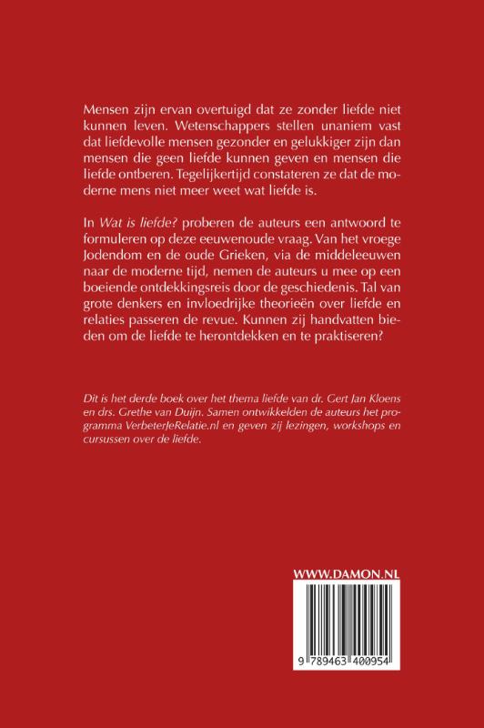 Wat is liefde? achterkant