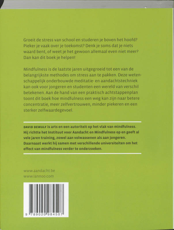 Mindfulness voor jongeren Mindfulness voor jongeren achterkant