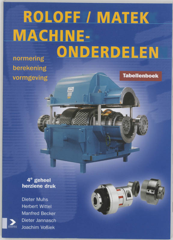 boekenbalie_9789039523223_cover Roloff-Matek Machineonderdelen Tabellenboek, 4e druk