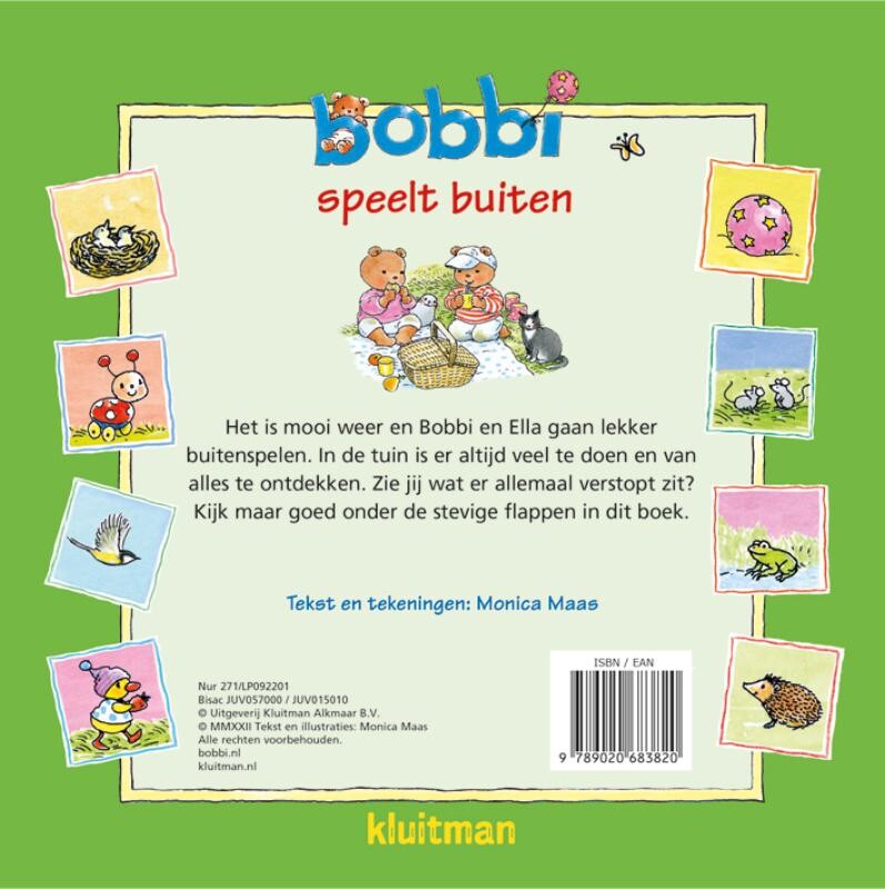 Bobbi speelt buiten / Bobbi achterkant