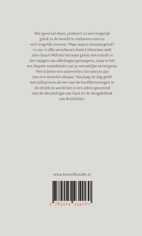 Grote klassieken - Utilitarisme achterkant