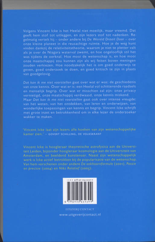 Dat kan ik me niet voorstellen Dat kan ik me niet voorstellen achterkant