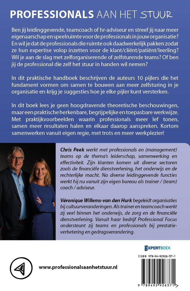 Professionals aan het stuur achterkant