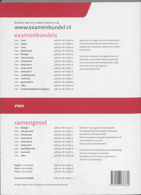 Examenbundel  / Engels Vwo 2011/2012 achterkant