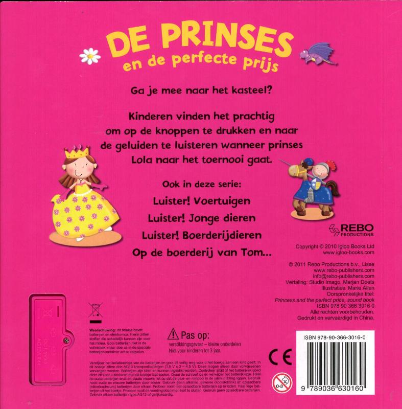 De Prinses En De Perfecte Prijs achterkant