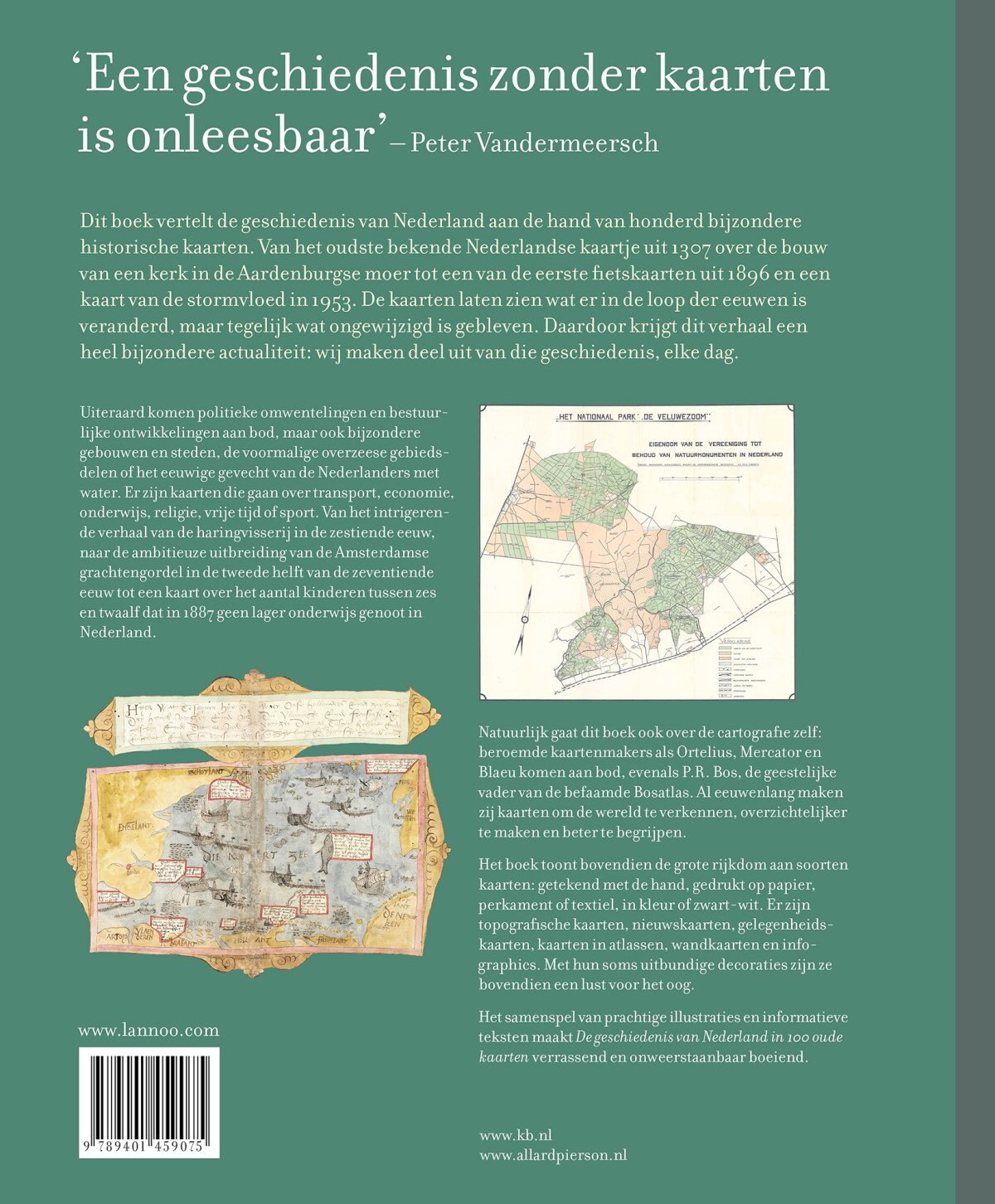 De geschiedenis van Nederland in 100 oude kaarten achterkant