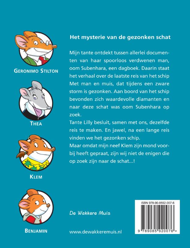 Het mysterie van de gezonken schat / Geronimo Stilton / 5 achterkant