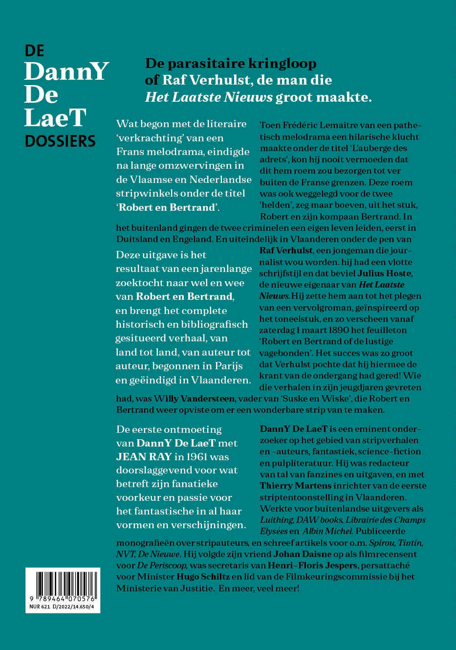 Het ware verhaal van Robert en Bertrand / De DannY De LaeT dossiers / 1 achterkant