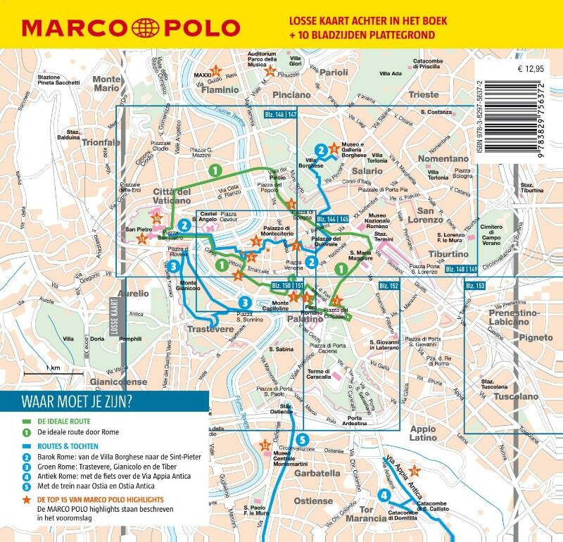Marco Polo NL Reisgids Rome / Marco Polo NL gids achterkant