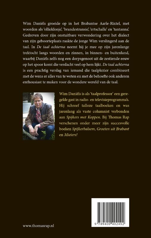 De taal achterna De taal achterna achterkant