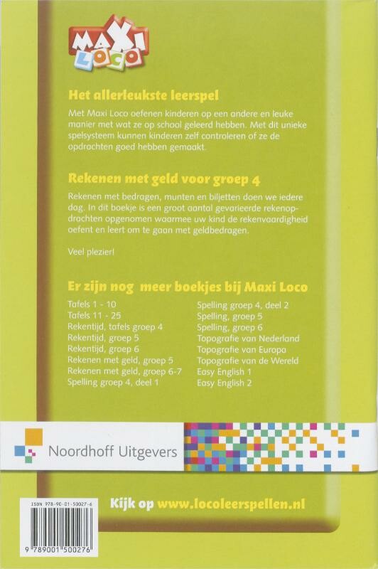 Rekenen met geld (groep 4) / Maxi Loco / 1 achterkant