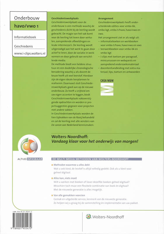 Informatieboek havo/vwo 1 geschiedeniswerkplaats achterkant