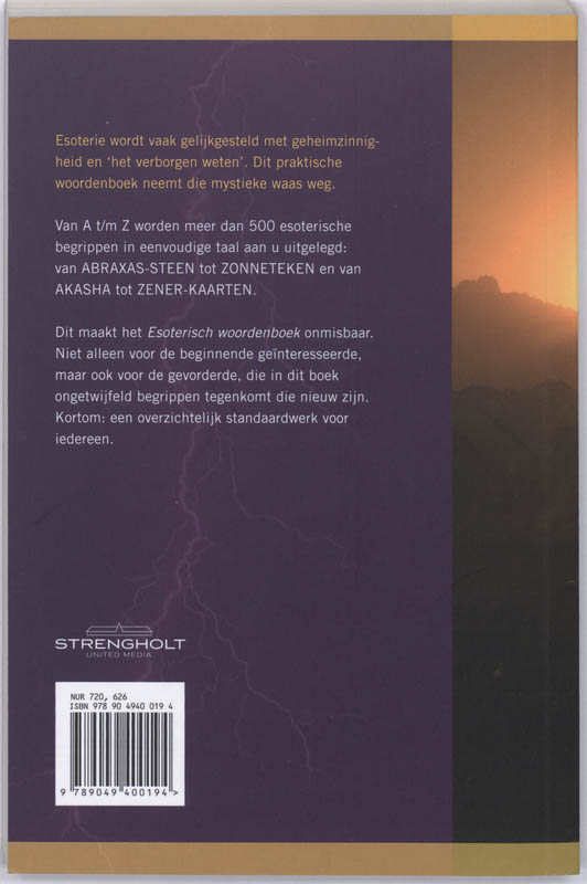 Esoterisch woordenboek achterkant