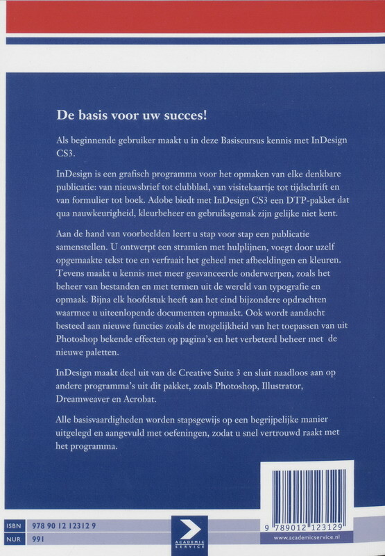 Basiscursus InDesign CS3 achterkant