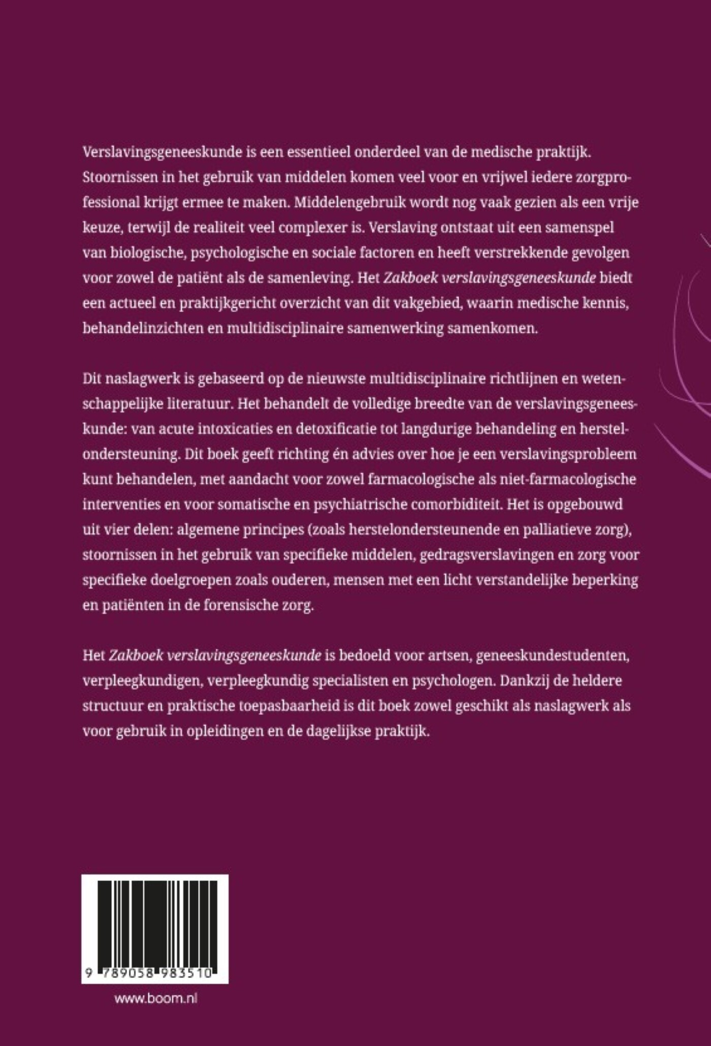 Zakboek verslavingsgeneeskunde achterkant