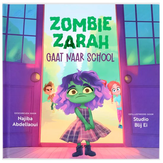 Zombie Zarah Gaat Naar School - Voorleesboek - Kinderboek - Prentenboek - 24 Pagina's - Najiba Abdellaoui - Studio Blij Ei