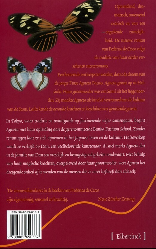 De ogen van de vlinder achterkant