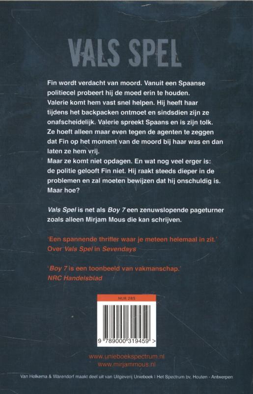 Vals spel Vals spel achterkant