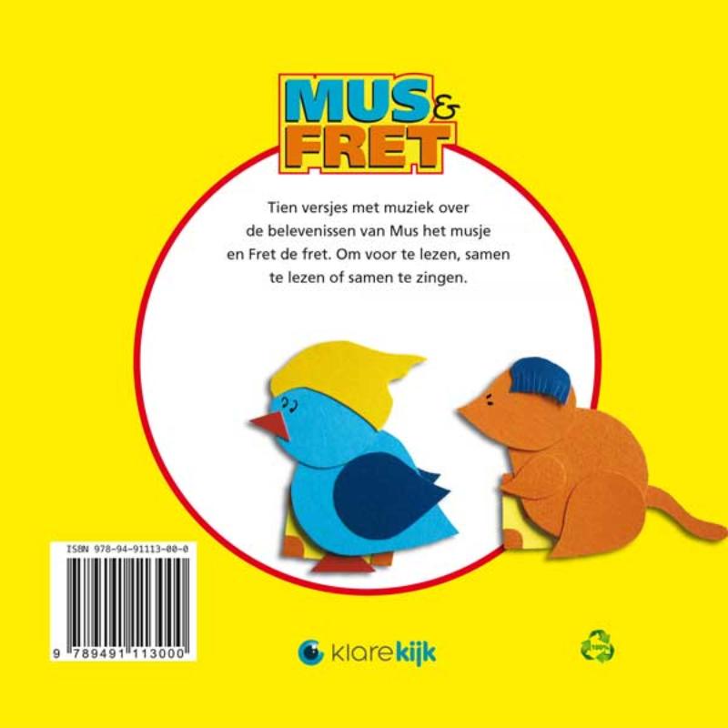 De belevenissen van Mus en Fret + CD achterkant