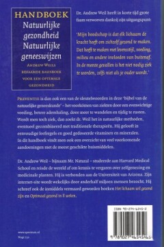 Handboek natuurlijke gezondheid, natuurlijke geneeswijzen achterkant