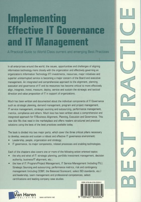 Implementing effective IT Governance and IT Management / Best practice achterkant