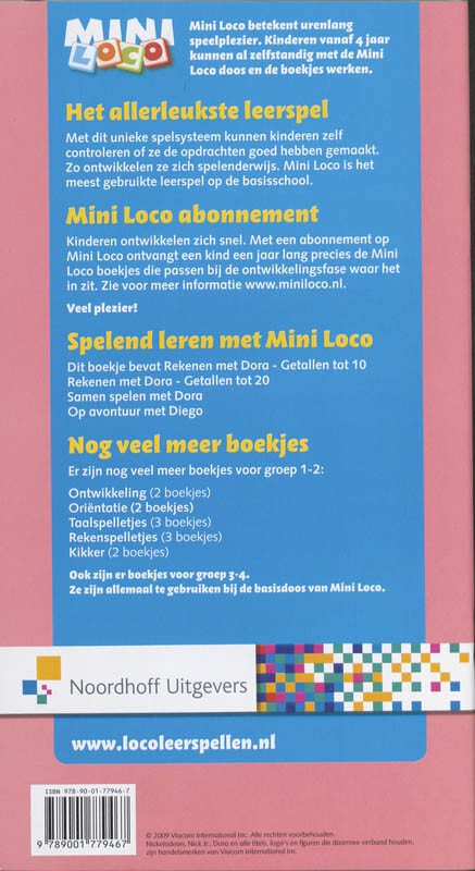 Rekenen met Dora - getallen tot 10 / Mini Loco / 1 achterkant