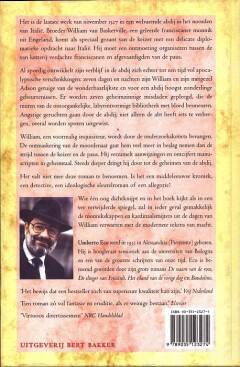 De naam van de roos en Naschrift achterkant