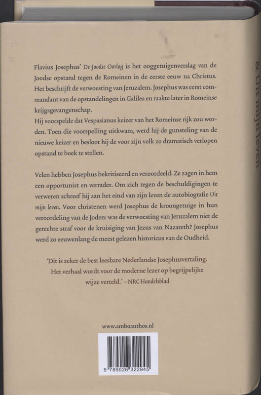 De Joodse Oorlog & Uit mijn leven / Ambo-klassiek achterkant