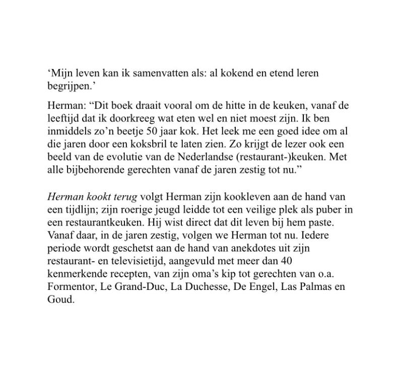 Herman kookt terug achterkant