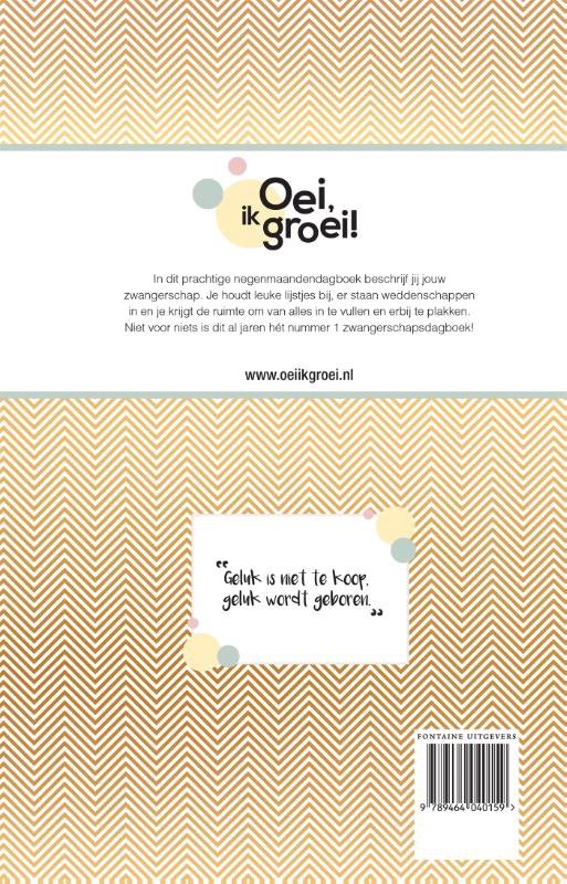Oei, ik groei! Het negen maanden dagboek achterkant