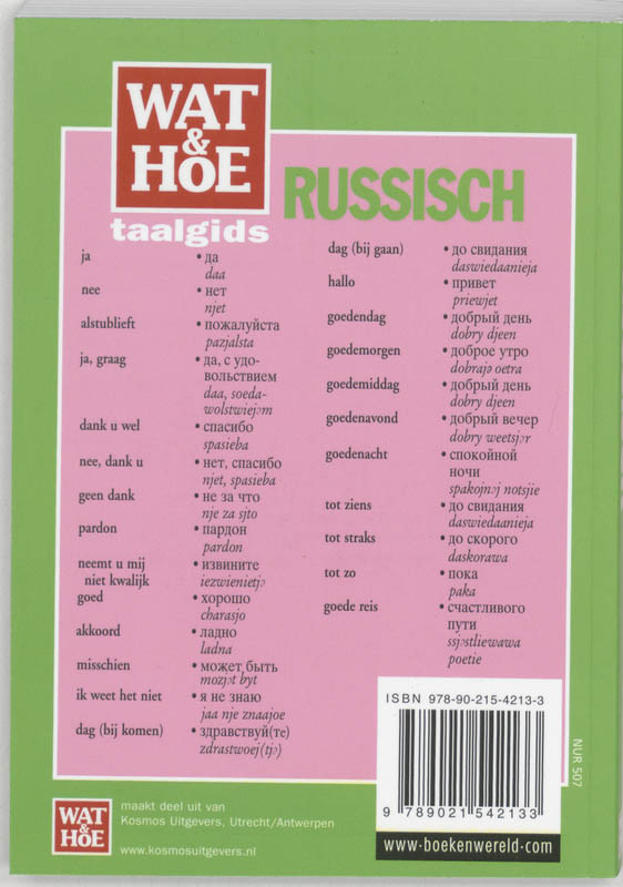 Wat & Hoe taalgids Russisch / Wat & Hoe taalgids achterkant