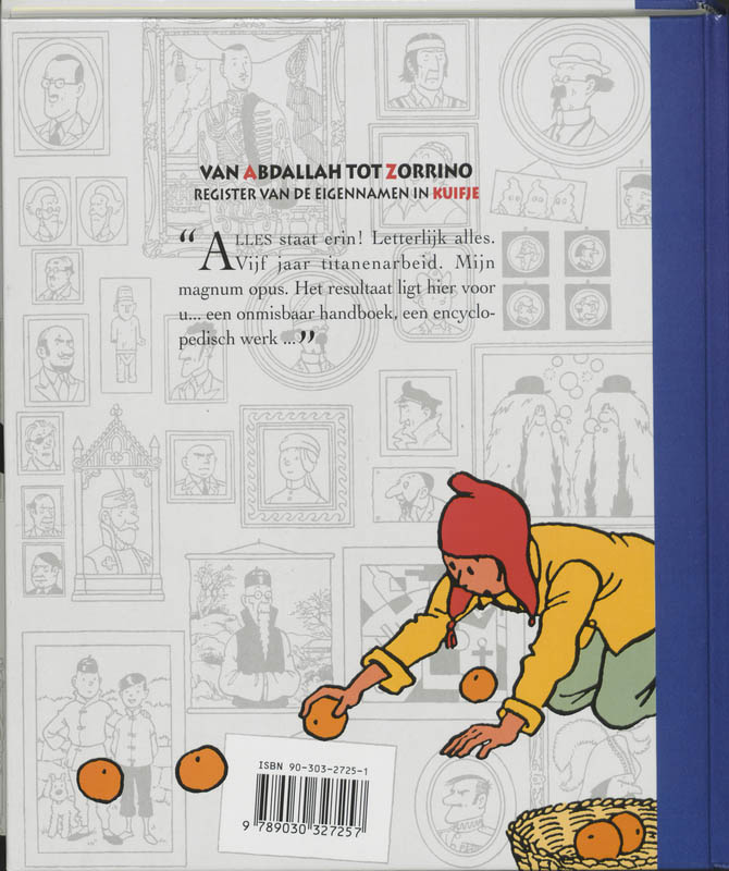 Van Abdallah tot Zorrino / Kuifje Diversen / 1 achterkant