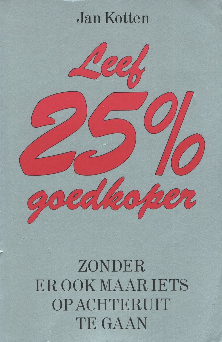 Leef 25 % procent goedkoper