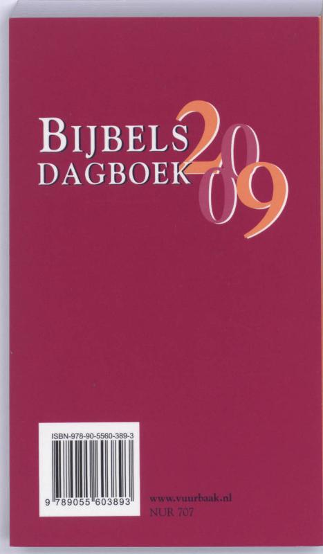 Bijbels Dagboek 2009 achterkant