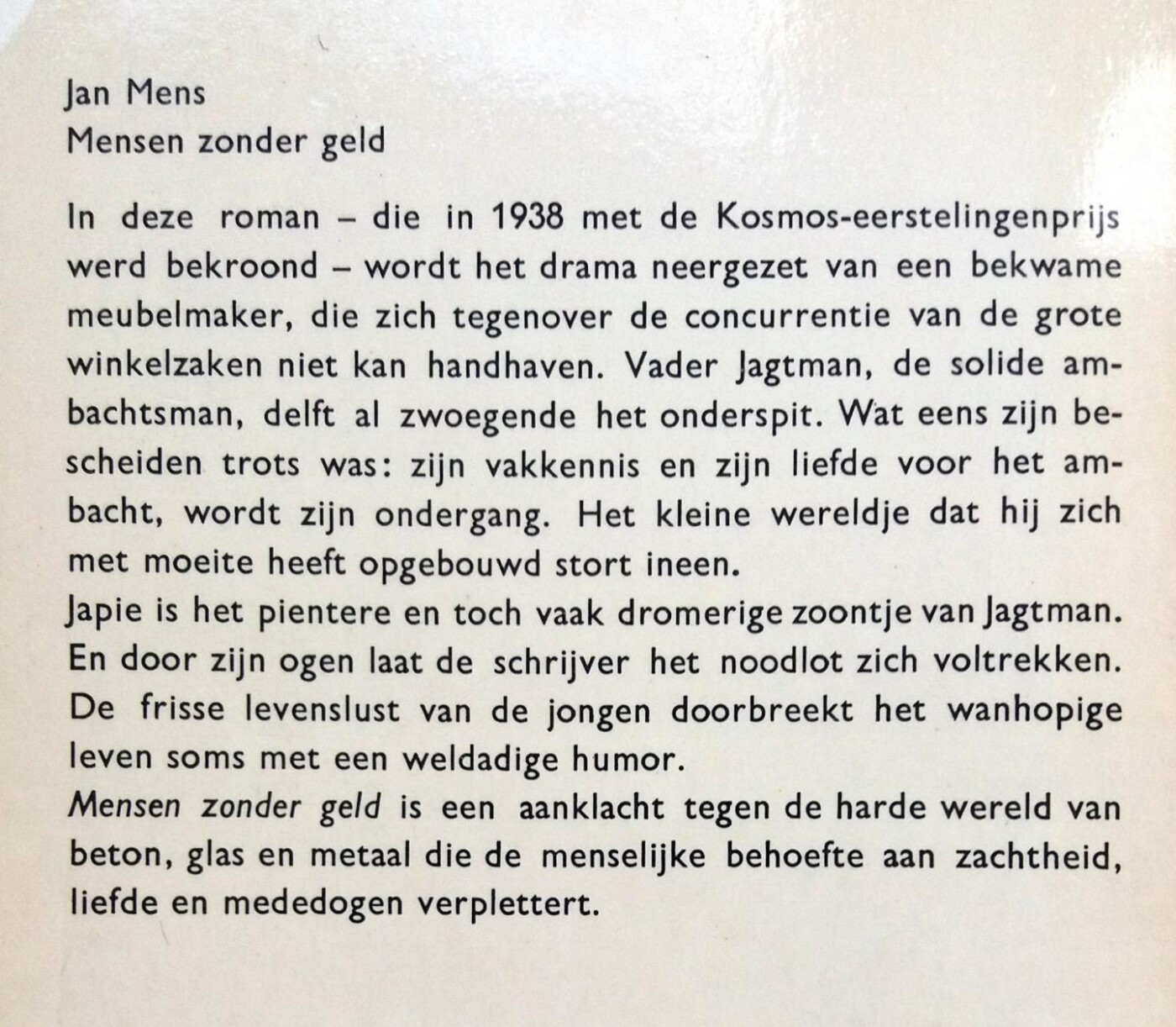 Mensen zonder geld achterkant