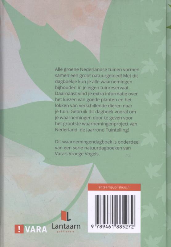 Vroege vogels - waarnemingendagboek In de tuin achterkant