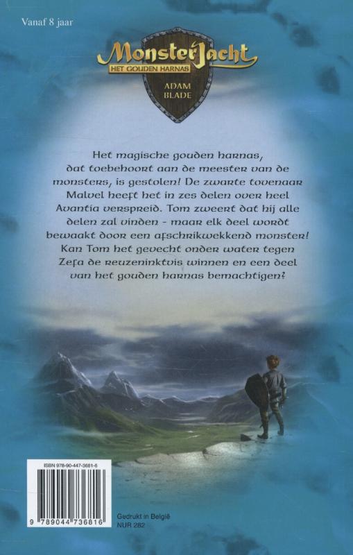 Het gouden harnas / Zefa de reuzeninktvis / Monsterjacht / 1 achterkant