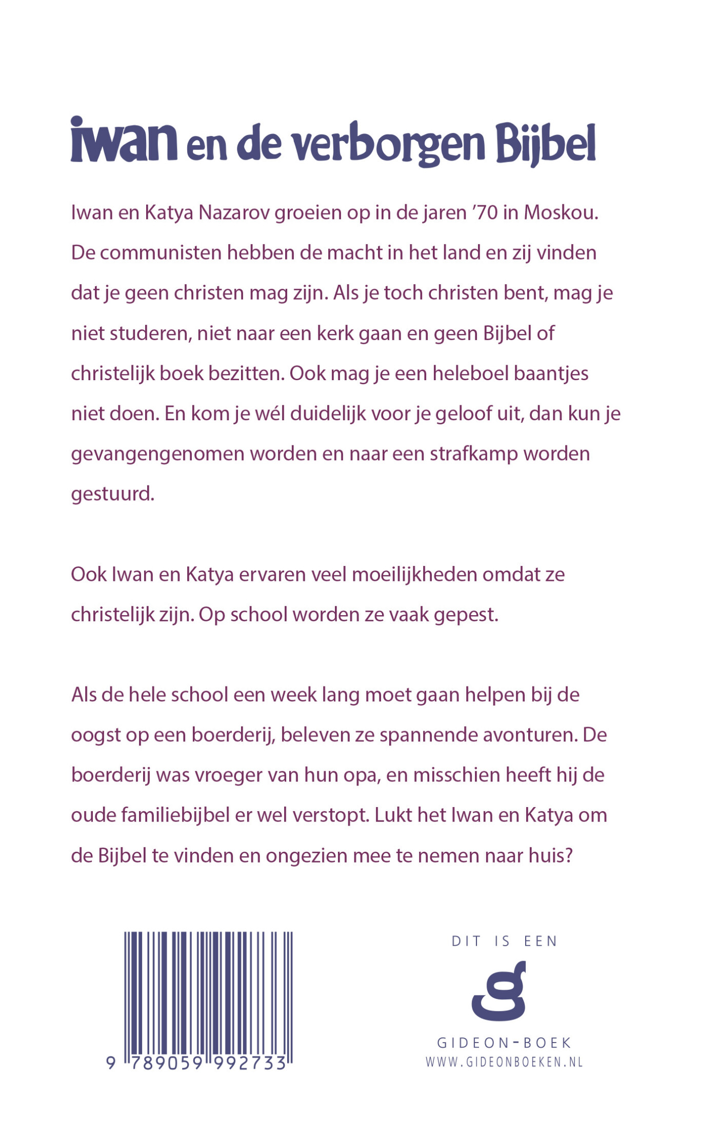 Iwan en de verborgen bijbel achterkant