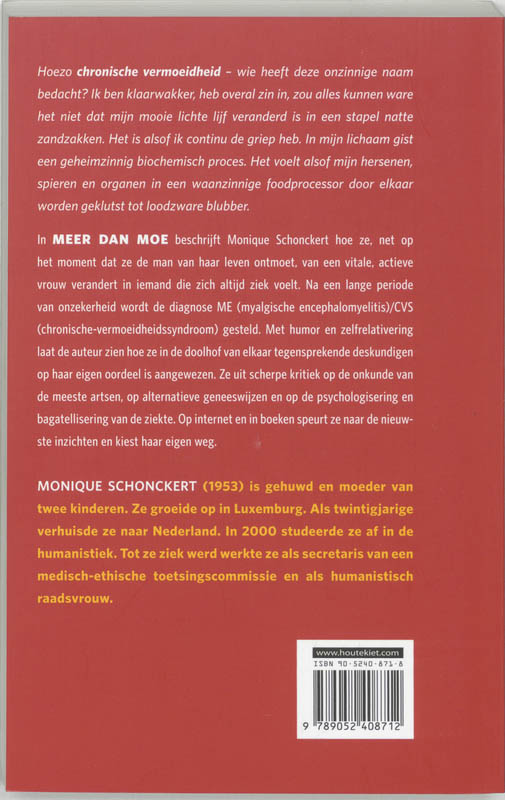 Meer dan moe achterkant