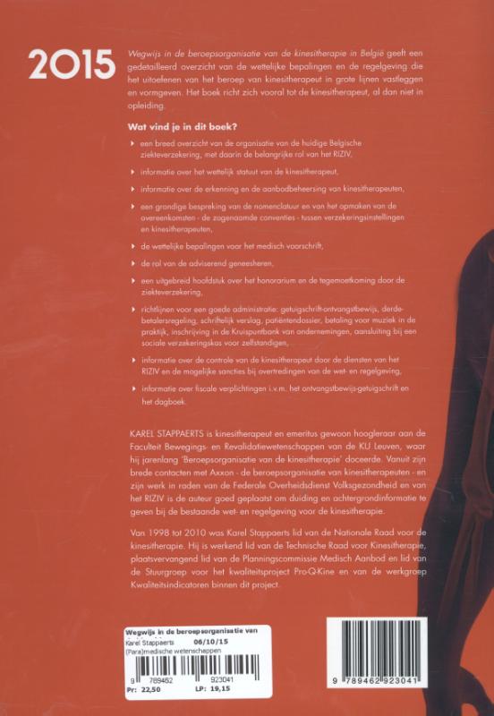 Wegwijs in de beroepsorganisatie van de kinesitherapie 2015 achterkant