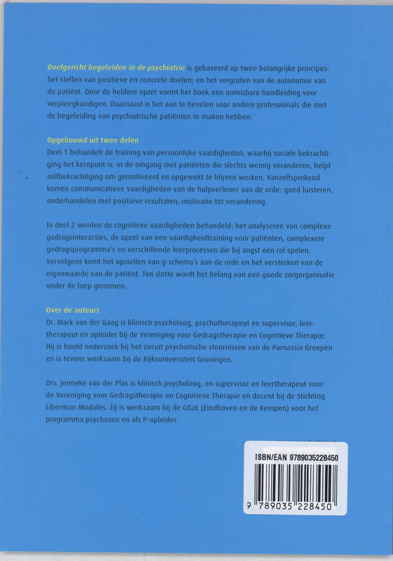 Doelgericht begeleiden in de psychiatrie achterkant