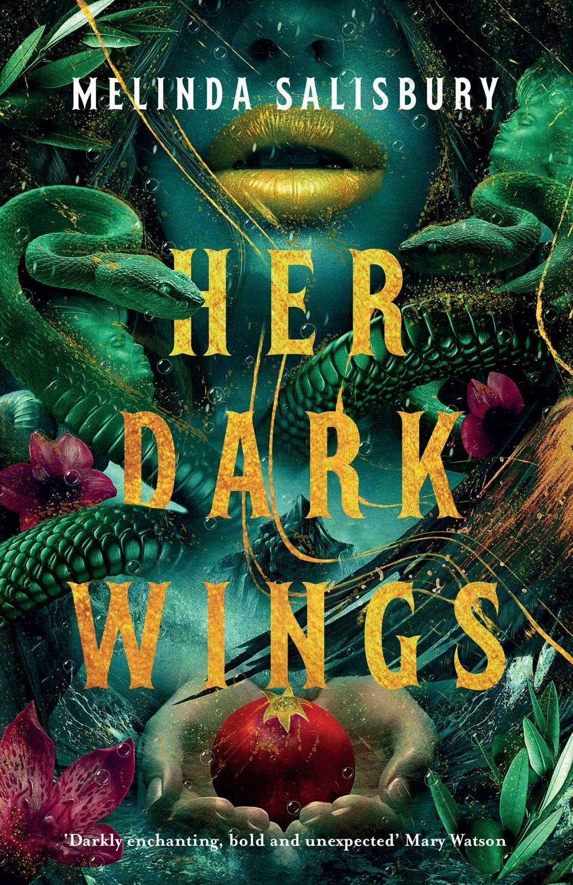 Her dark wings