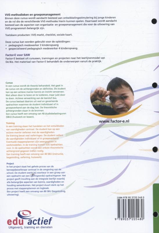 Factor-E Cursus VVE-methodieken en groepsmanagement achterkant