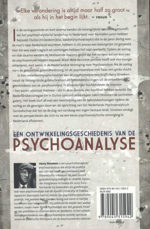 Een ontwikkelingsgeschiedenis van de psychoanalyse achterkant