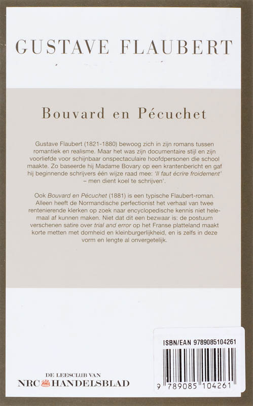 Bouvard en Pécuchet achterkant