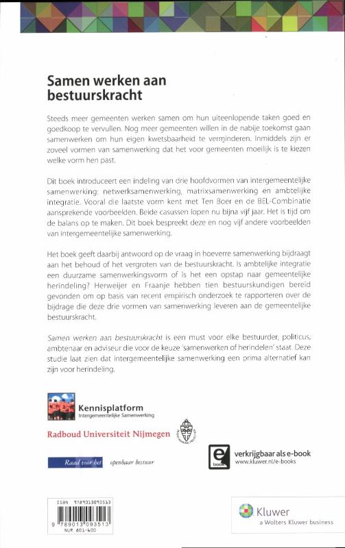 Samen werken aan bestuurskracht achterkant