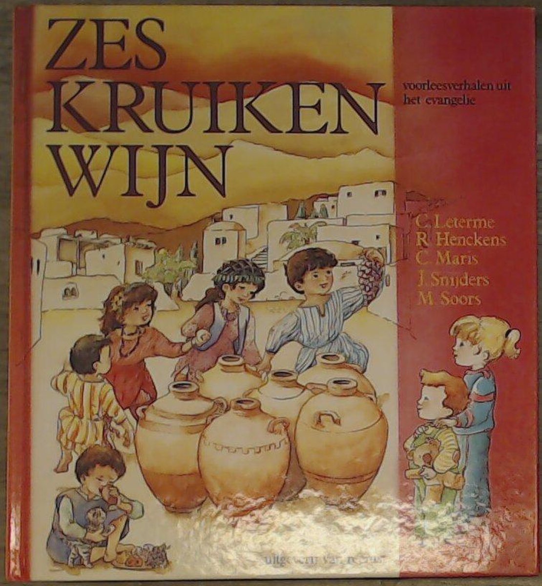 Zes kruiken wijn