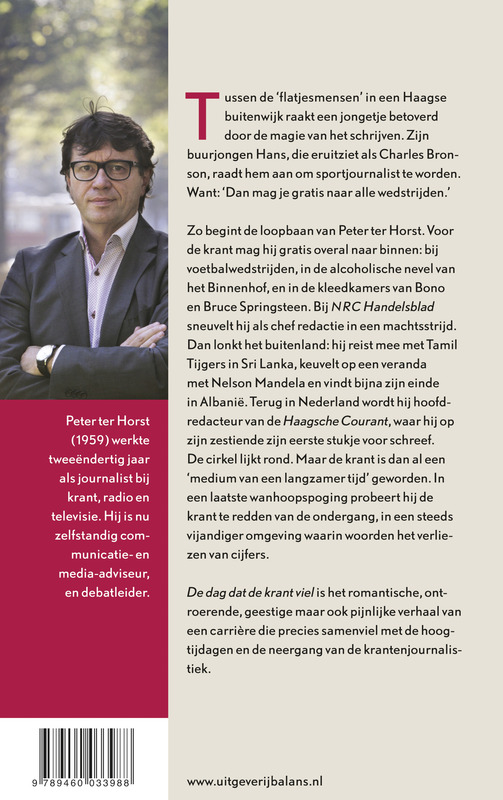 De dag dat de krant viel De dag dat de krant viel achterkant